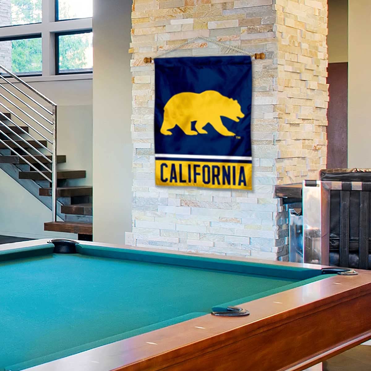Cal Berkeley Golden Bears Banner with Hanging Pole - Sports Collectibles, Sports Memorabilia, Sports Fan Shop, Sports Gifts