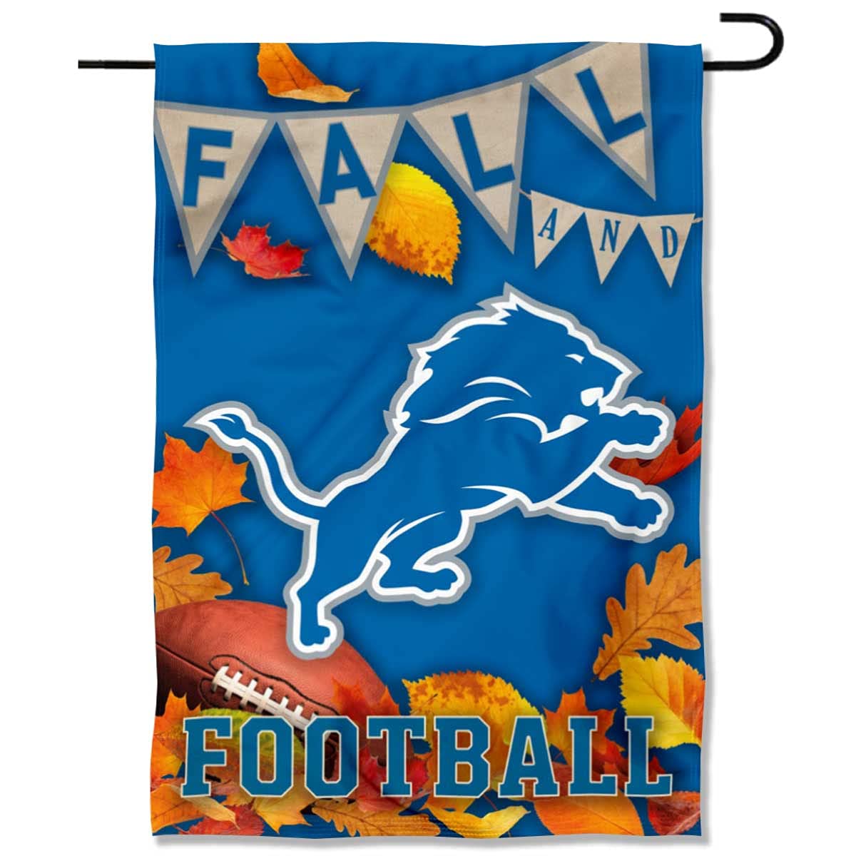 WinCraft Detroit Lions Fall Leaves Decorative Football Garden Flag Double Sided Banner - Sports Collectibles, Sports Memorabilia, Sports Fan Shop, Sports Gifts