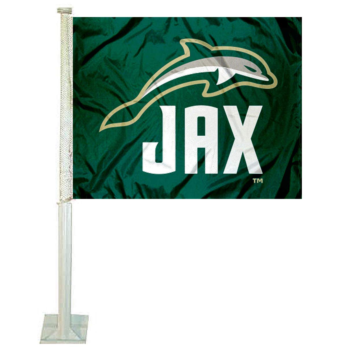 College Flags & Banners Co. Jacksonville Dolphins Car Flag - Sports Collectibles, Sports Memorabilia, Sports Fan Shop, Sports Gifts