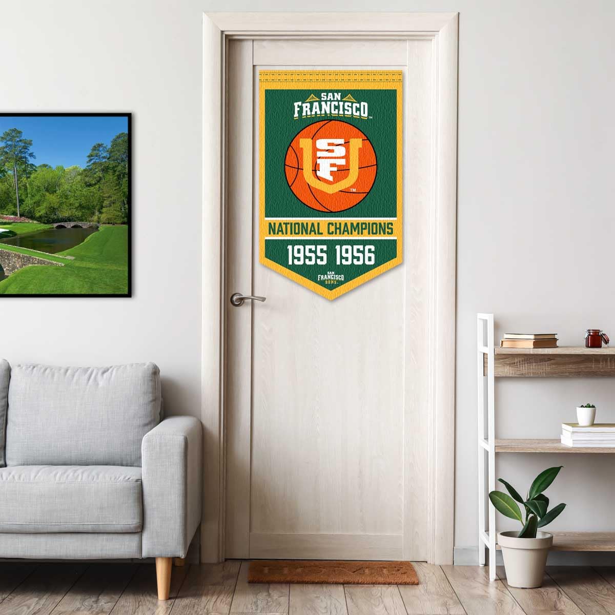 San Francisco Dons Basketball National Champions Banner - Sports Collectibles, Sports Memorabilia, Sports Fan Shop, Sports Gifts