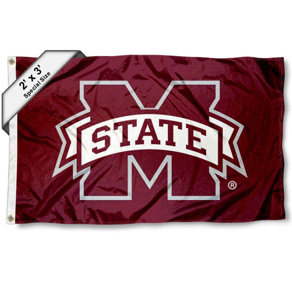 College Flags & Banners Co. Mississippi State Bulldogs 2x3 Foot Flag - Sports Collectibles, Sports Memorabilia, Sports Fan Shop, Sports Gifts