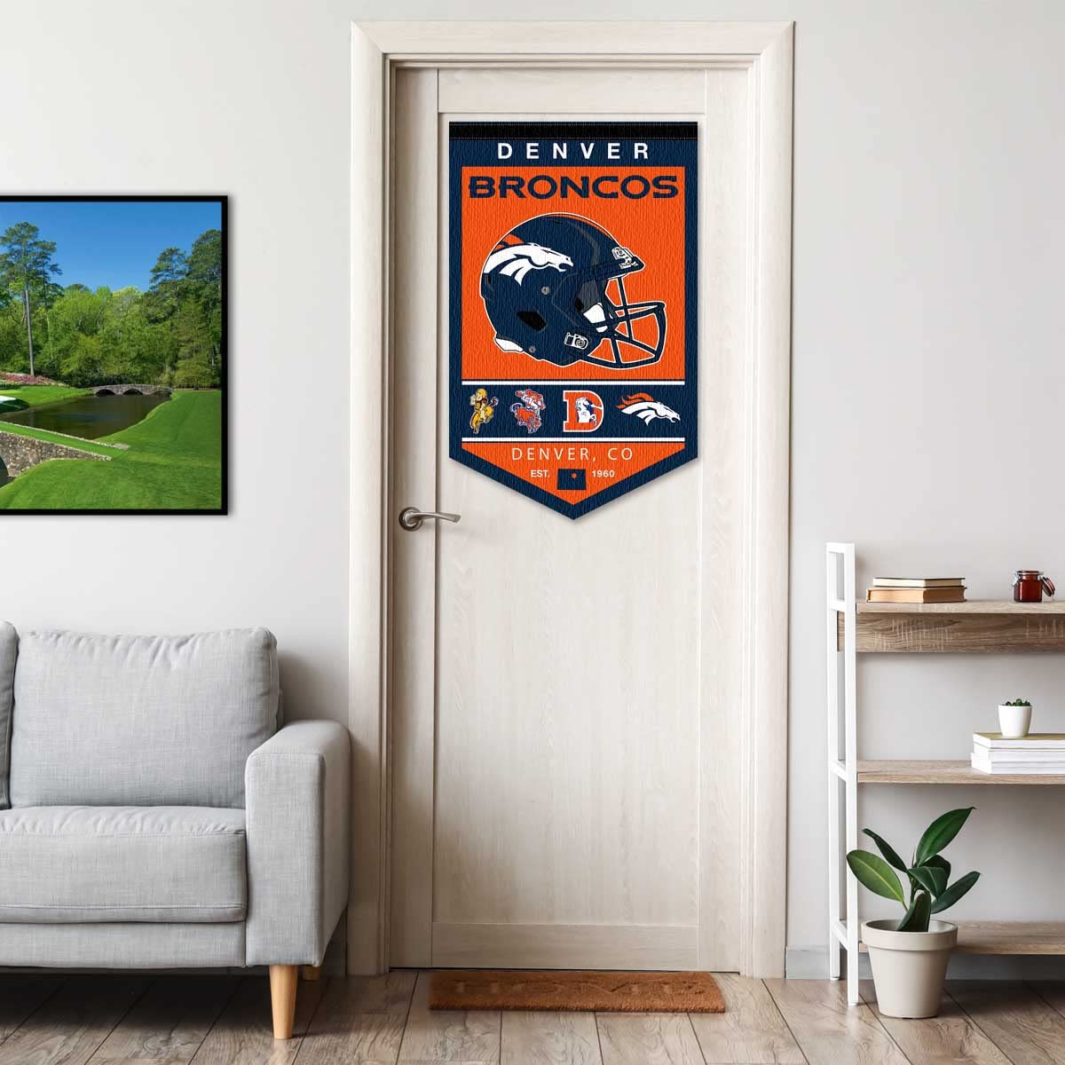 WinCraft Denver Broncos Heritage History Banner Pennant - Sports Collectibles, Sports Memorabilia, Sports Fan Shop, Sports Gifts