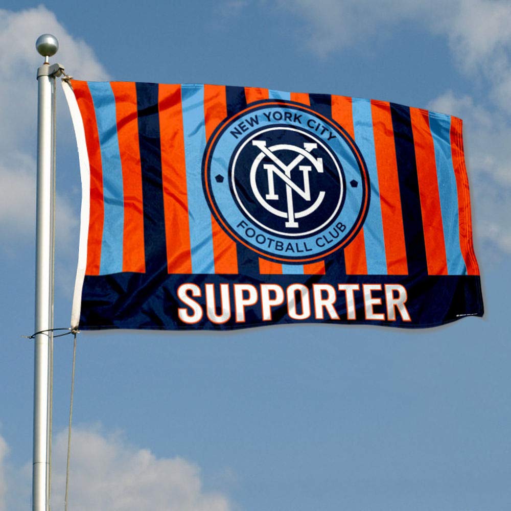 WinCraft NYC Soccer Supporter Flag - Sports Collectibles, Sports Memorabilia, Sports Fan Shop, Sports Gifts