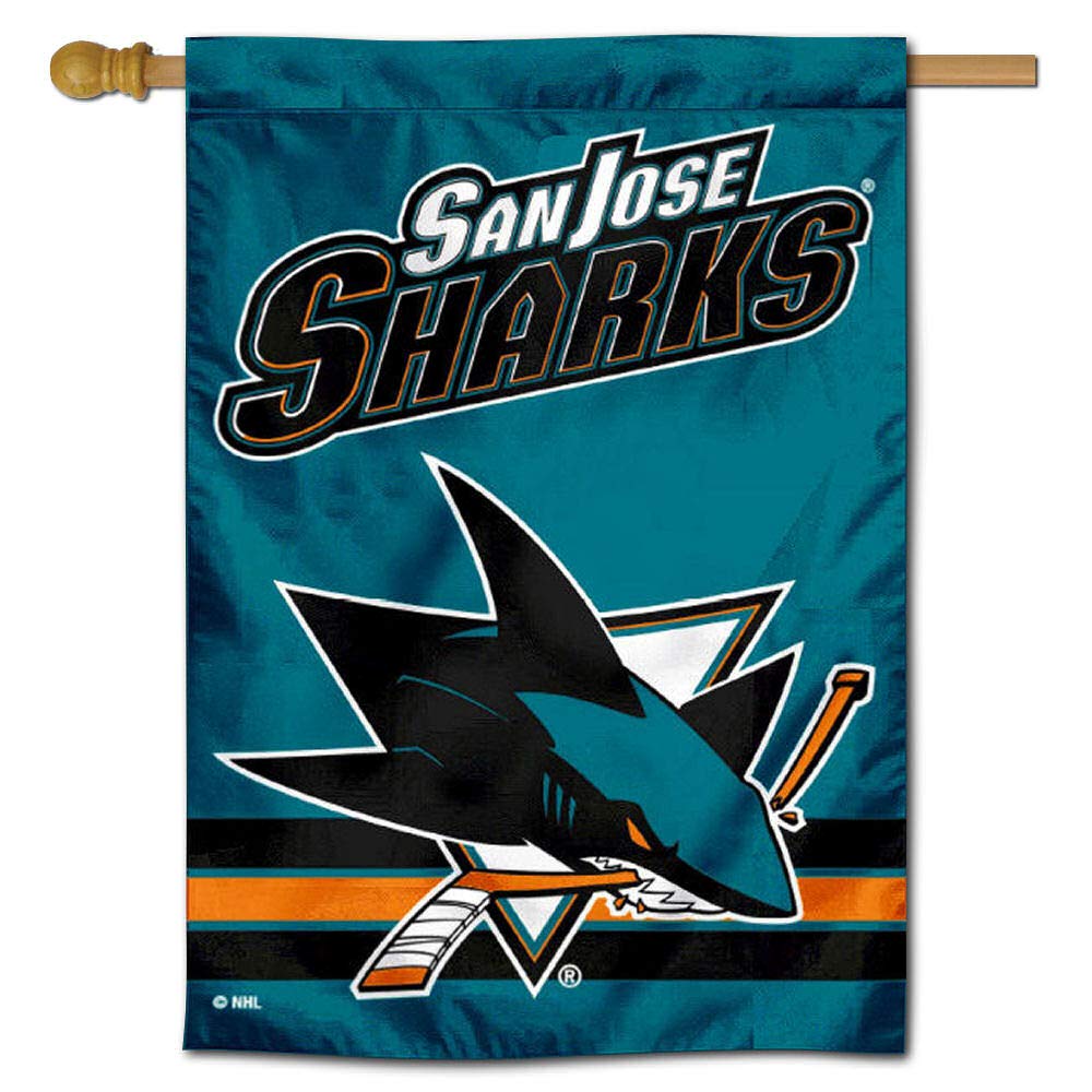 WinCraft San Jose Sharks Double Sided Banner House Flag - Sports Collectibles, Sports Memorabilia, Sports Fan Shop, Sports Gifts