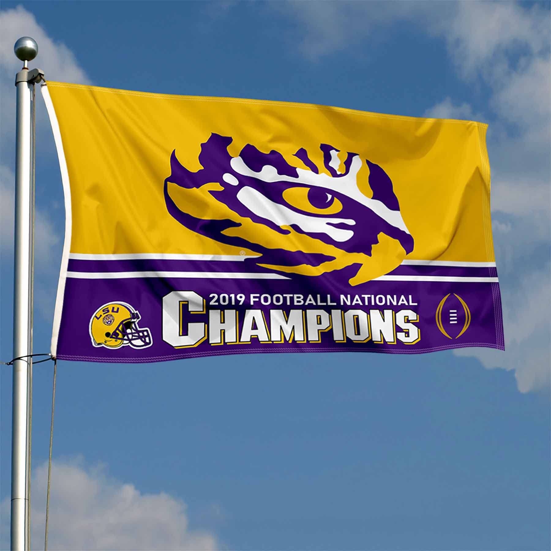 College Flags & Banners Co. Louisiana State LSU Tigers 2019 2020 Football National Champions Flag - Sports Gifts, Sports Memorabilia, Sports Collectibles, Fan Shop
