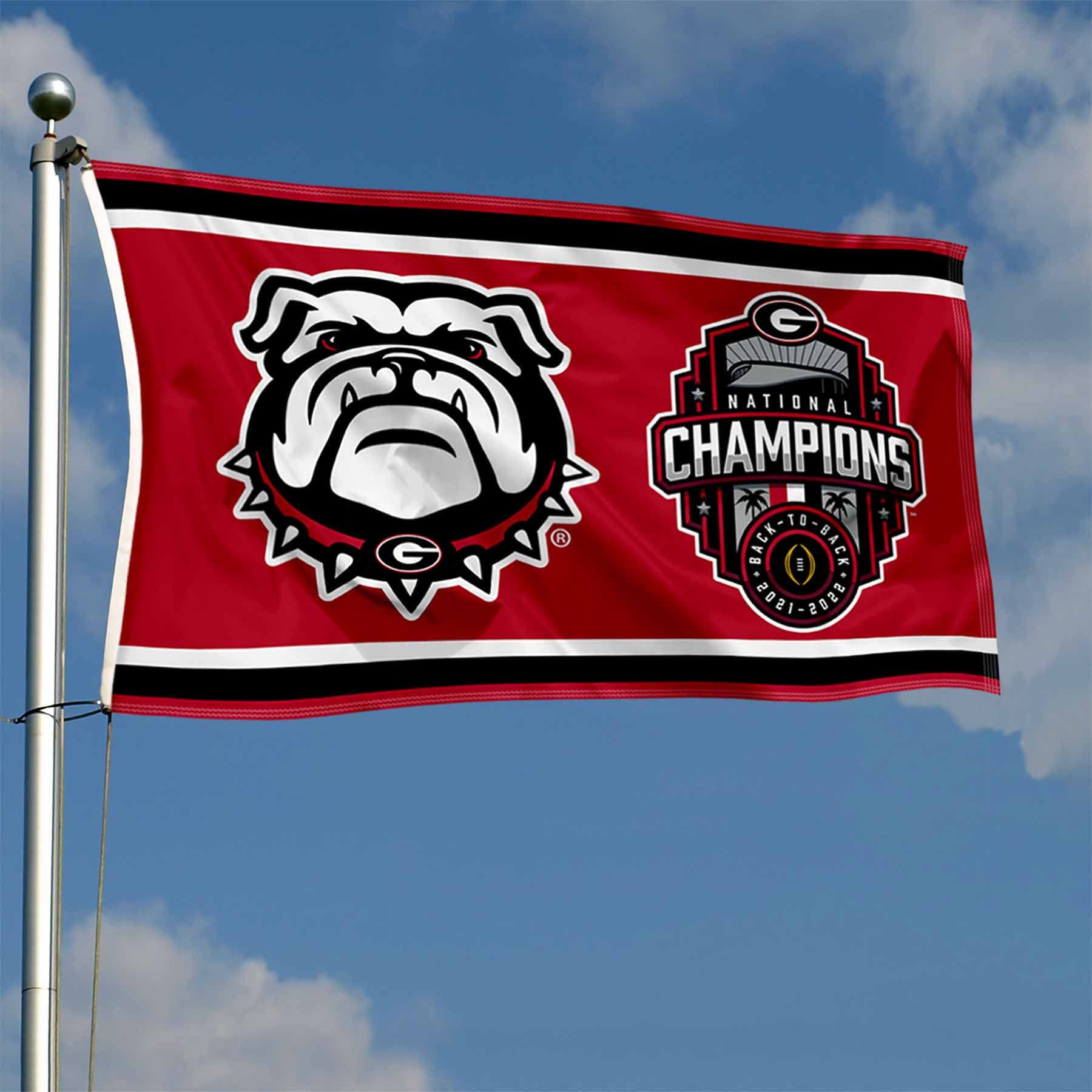 Georgia Bulldogs 2022 College Football National Champions Banner Flag - Sports Collectibles, Sports Memorabilia, Sports Fan Shop, Sports Gifts