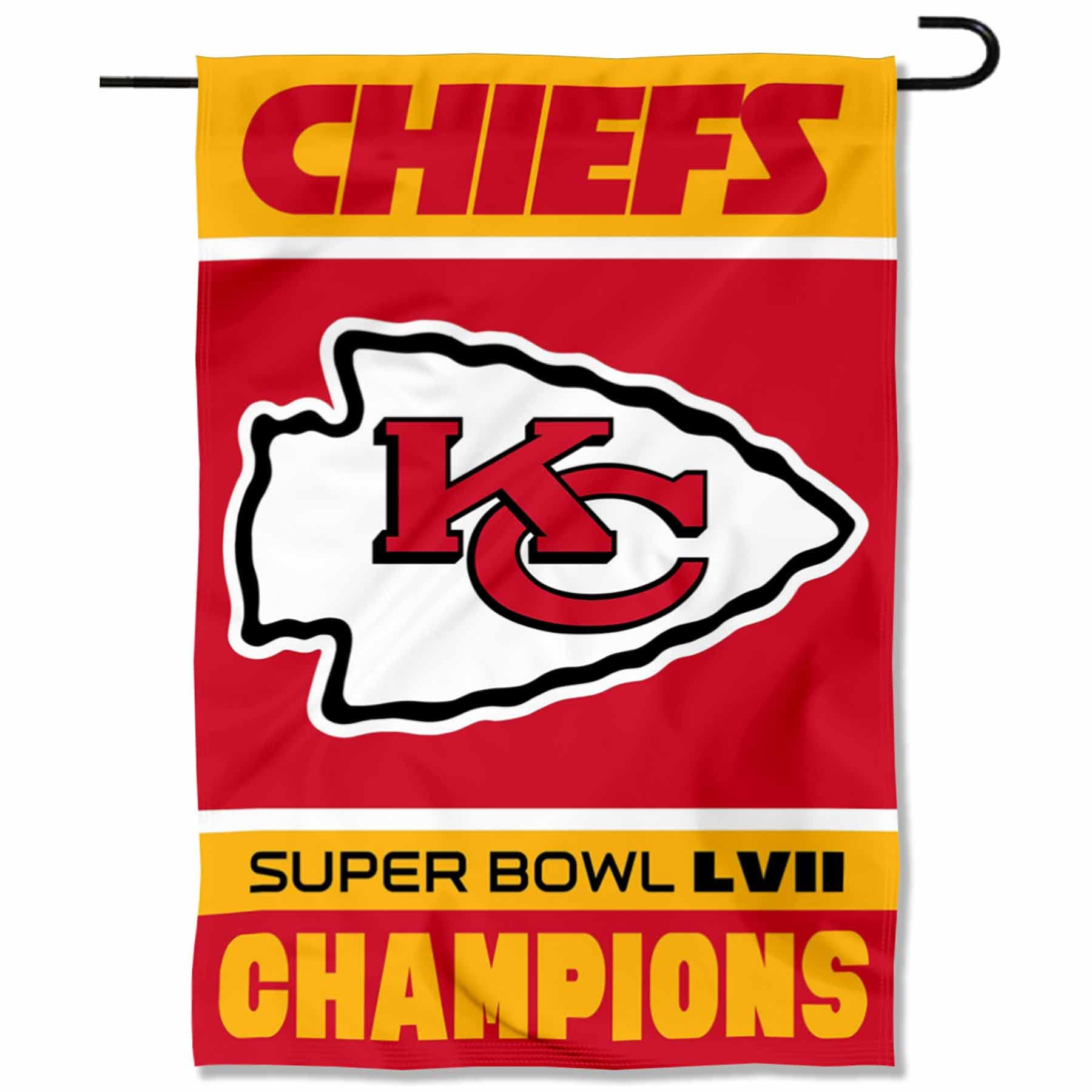WinCraft Kansas City Chiefs Super Bowl Champions 2023 2022 LVII Double Sided Garden Banner Flag - Sports Collectibles, Sports Memorabilia, Sports Fan Shop, Sports Gifts