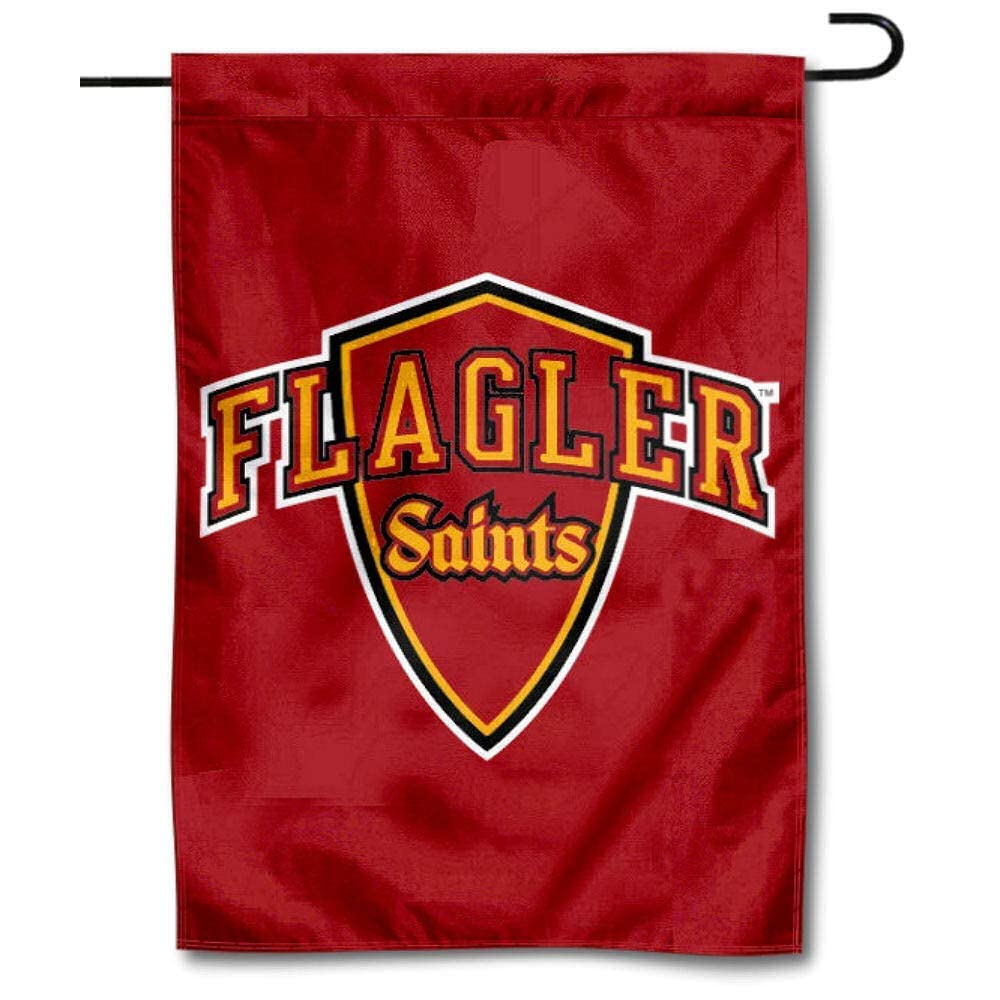 Flagler College Saints Logo Garden Flag and USA Flag Stand Pole Holder Set - Sports Collectibles, Sports Memorabilia, Sports Fan Shop, Sports Gifts
