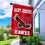 College Flags & Banners Co. Saint Joseph's Hawks Logo Double Sided House Flag with Flag Pole Set - Sports Collectibles, Sports Memorabilia, Sports Fan Shop, Sports Gifts
