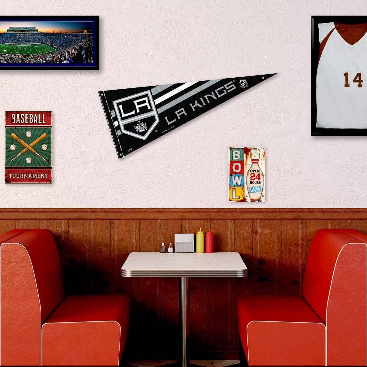 Los Angeles Kings Pennant Flag and Wall Tack Pads Mounts - Sports Gifts, Sports Memorabilia, Sports Collectibles, Fan Shop