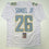 Autographed/Signed Asante Samuel Jr. Los Angeles LA White Football Jersey JSA COA