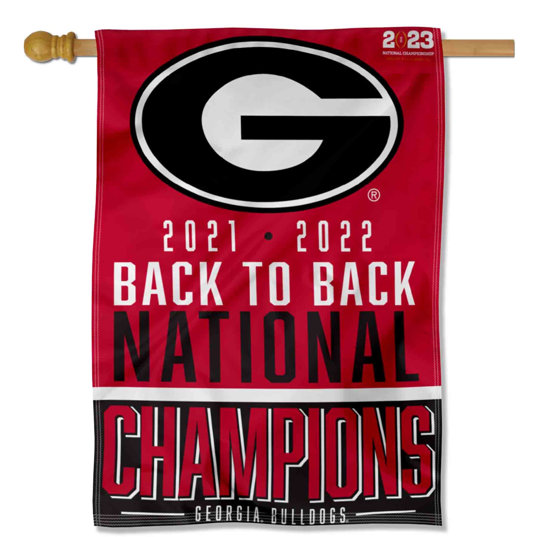 WinCraft Georgia Bulldogs 2022 College Football National Champions Banner Vertical Flag - Sports Collectibles, Sports Memorabilia, Sports Fan Shop, Sports Gifts