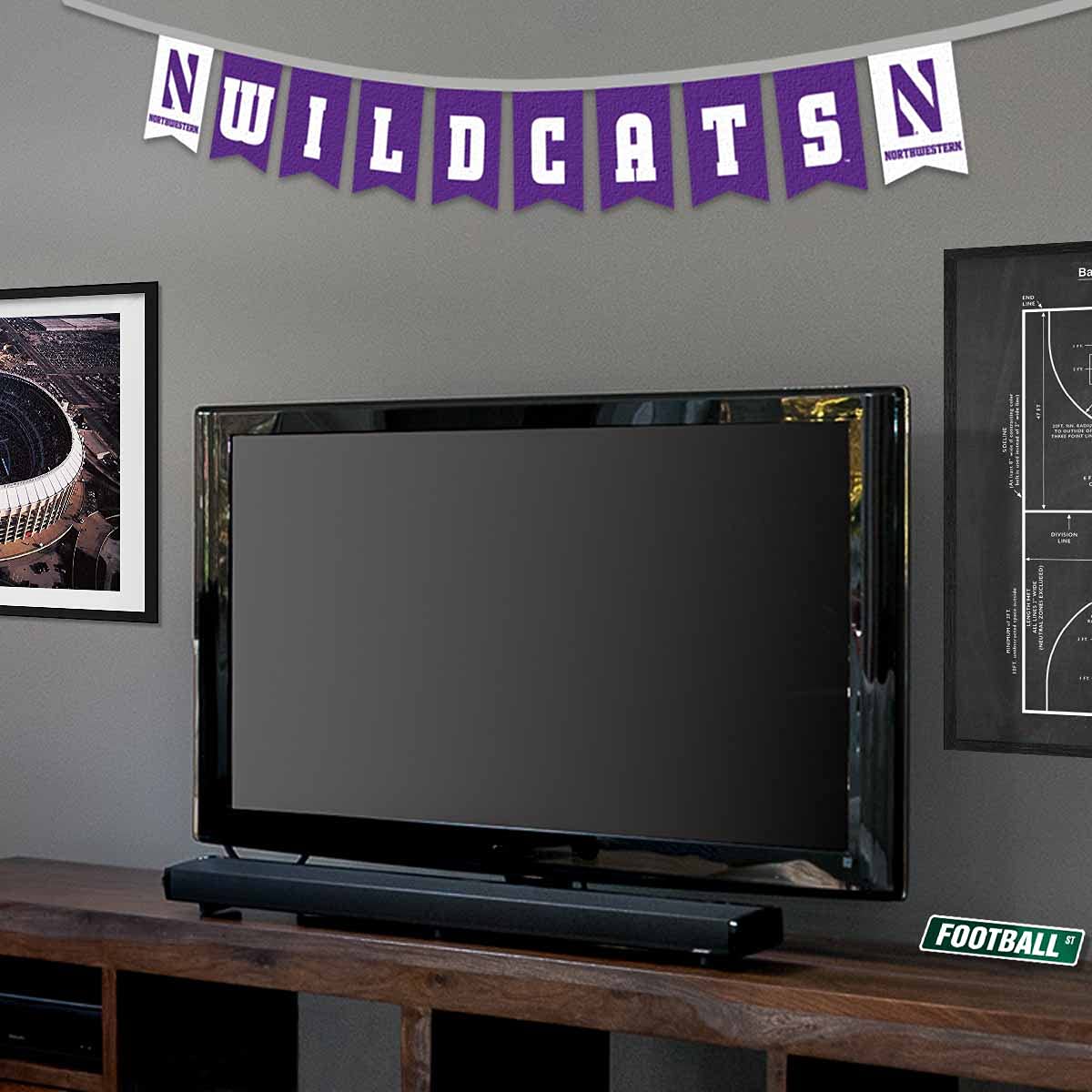 Northwestern Wildcats Banner String Pennant Flags - Sports Collectibles, Sports Memorabilia, Sports Fan Shop, Sports Gifts