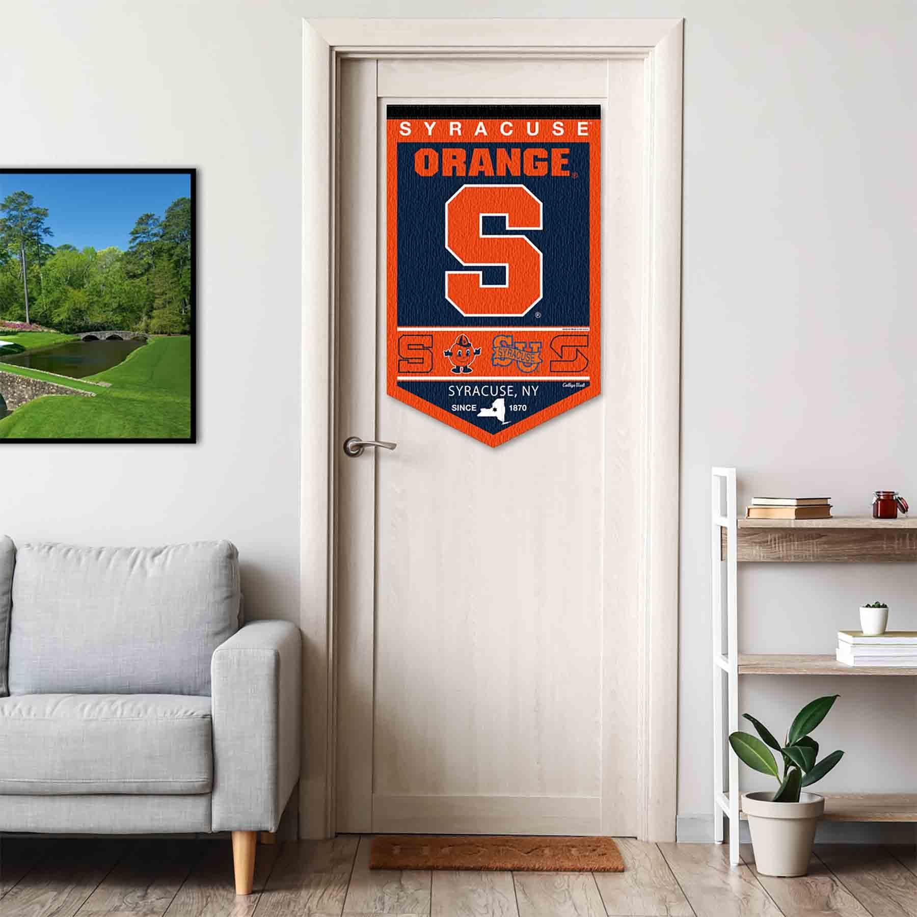 College Flags & Banners Co. Syracuse Orange Heritage History Banner Pennant - Sports Collectibles, Sports Memorabilia, Sports Fan Shop, Sports Gifts