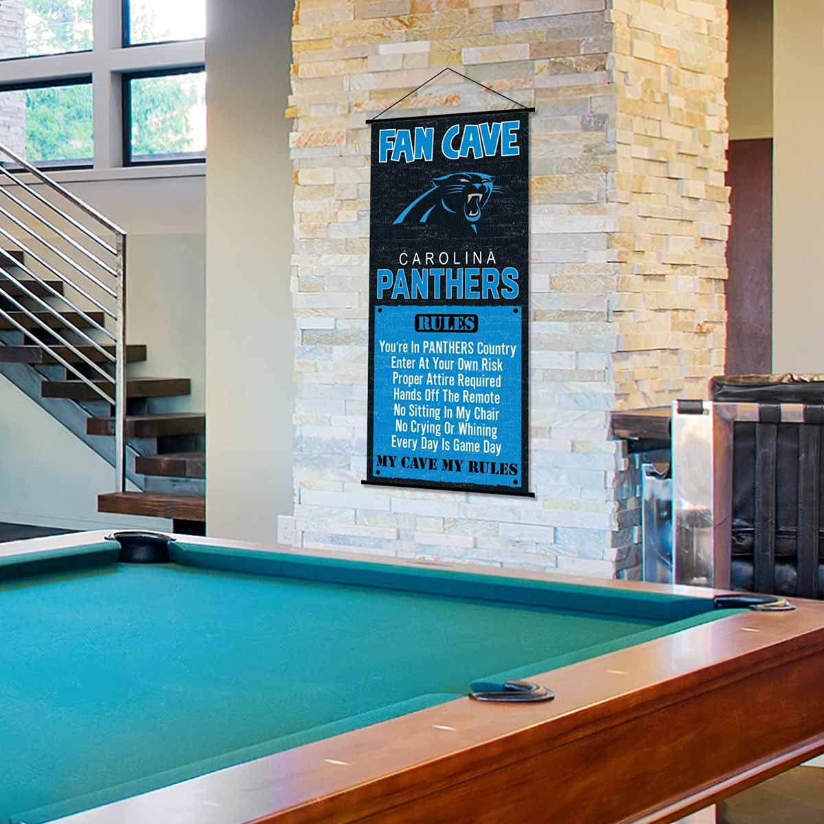 WinCraft Carolina Panthers Man Cave Fan Banner Wall Door Scroll - Sports Collectibles, Sports Memorabilia, Sports Fan Shop, Sports Gifts
