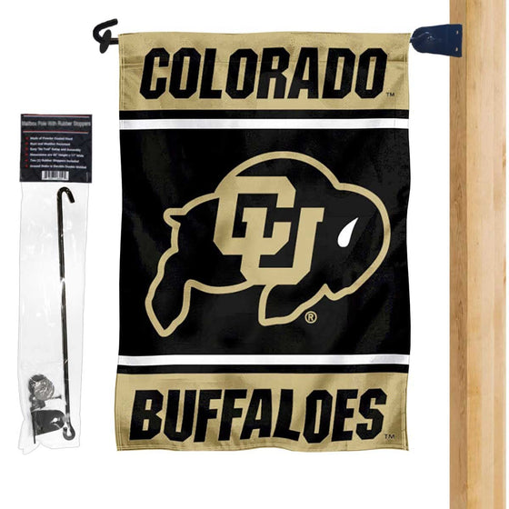 College Flags & Banners Co. Colorado Buffaloes Garden Flag and Mailbox Post Pole Mount Holder Set - Sports Collectibles, Sports Memorabilia, Sports Fan Shop, Sports Gifts