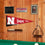 College Flags & Banners Co. Nebraska Cornhuskers Pennant Flag and Wall Tack Mount Pads - Sports Collectibles, Sports Memorabilia, Sports Fan Shop, Sports Gifts