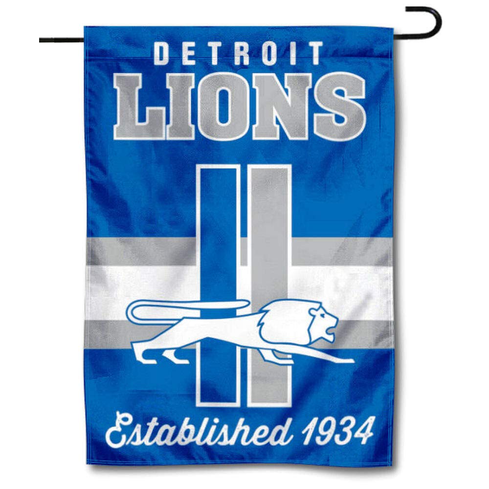 WinCraft Lions Throwback Retro Vintage Garden Flag Double Sided Banner - Sports Collectibles, Sports Memorabilia, Sports Fan Shop, Sports Gifts