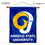 College Flags & Banners Co. Angelo State Rams House Flag and Wood Banner Pole Set - Sports Collectibles, Sports Memorabilia, Sports Fan Shop, Sports Gifts