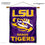 Louisiana State University House Flag and Wood Banner Pole Set - Sports Collectibles, Sports Memorabilia, Sports Fan Shop, Sports Gifts