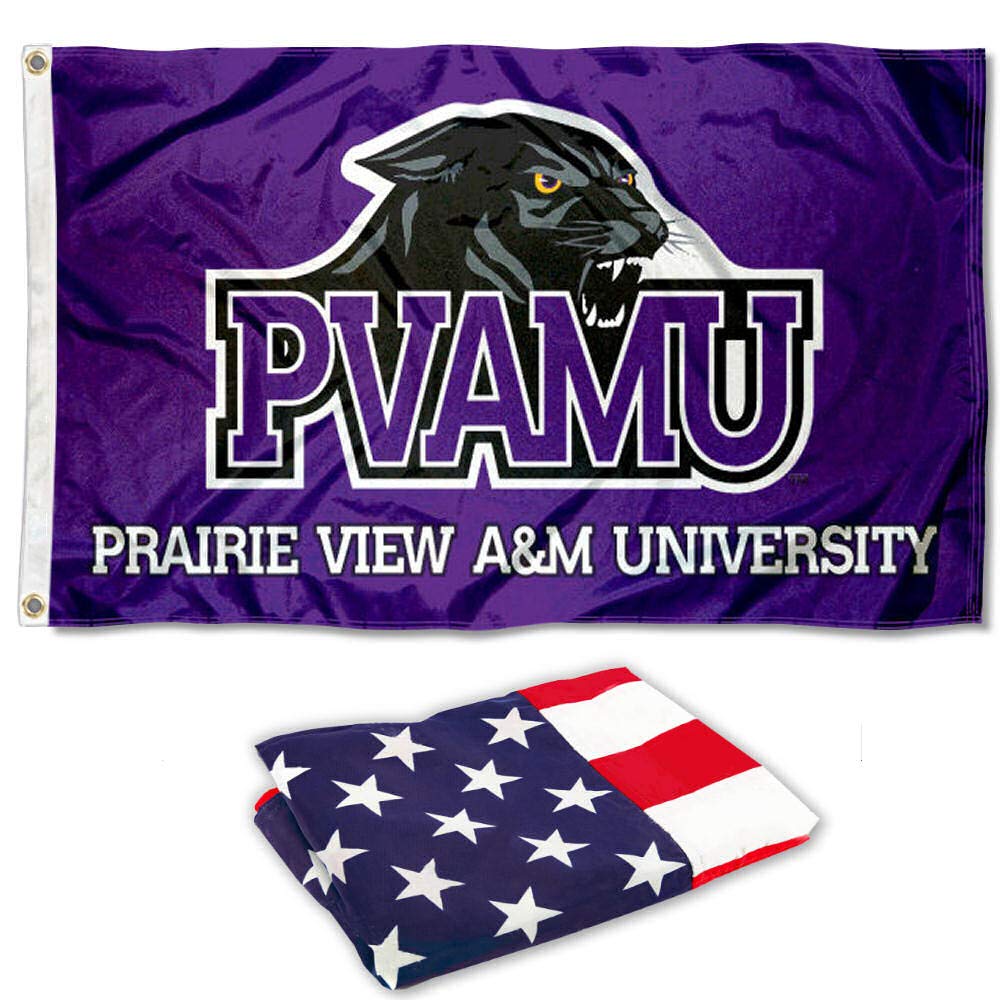 College Flags & Banners Co. PVAMU Panthers 3x5 Flag and USA Set - Sports Collectibles, Sports Memorabilia, Sports Fan Shop, Sports Gifts