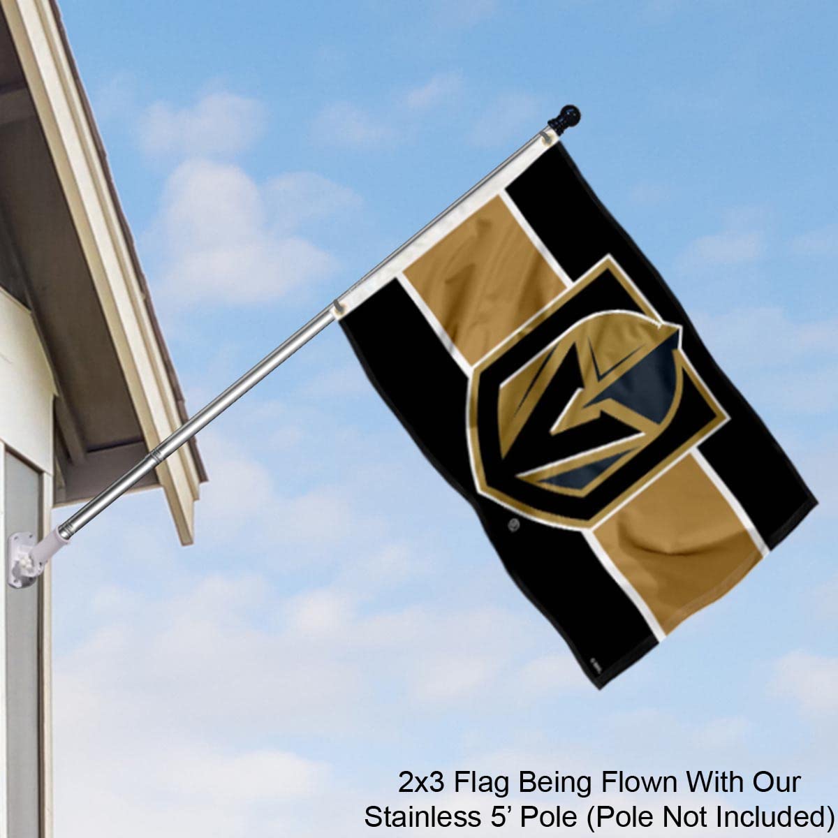 WinCraft Vegas Golden Knights Small 2x3 Foot Banner Flag - Sports Collectibles, Sports Memorabilia, Sports Fan Shop, Sports Gifts