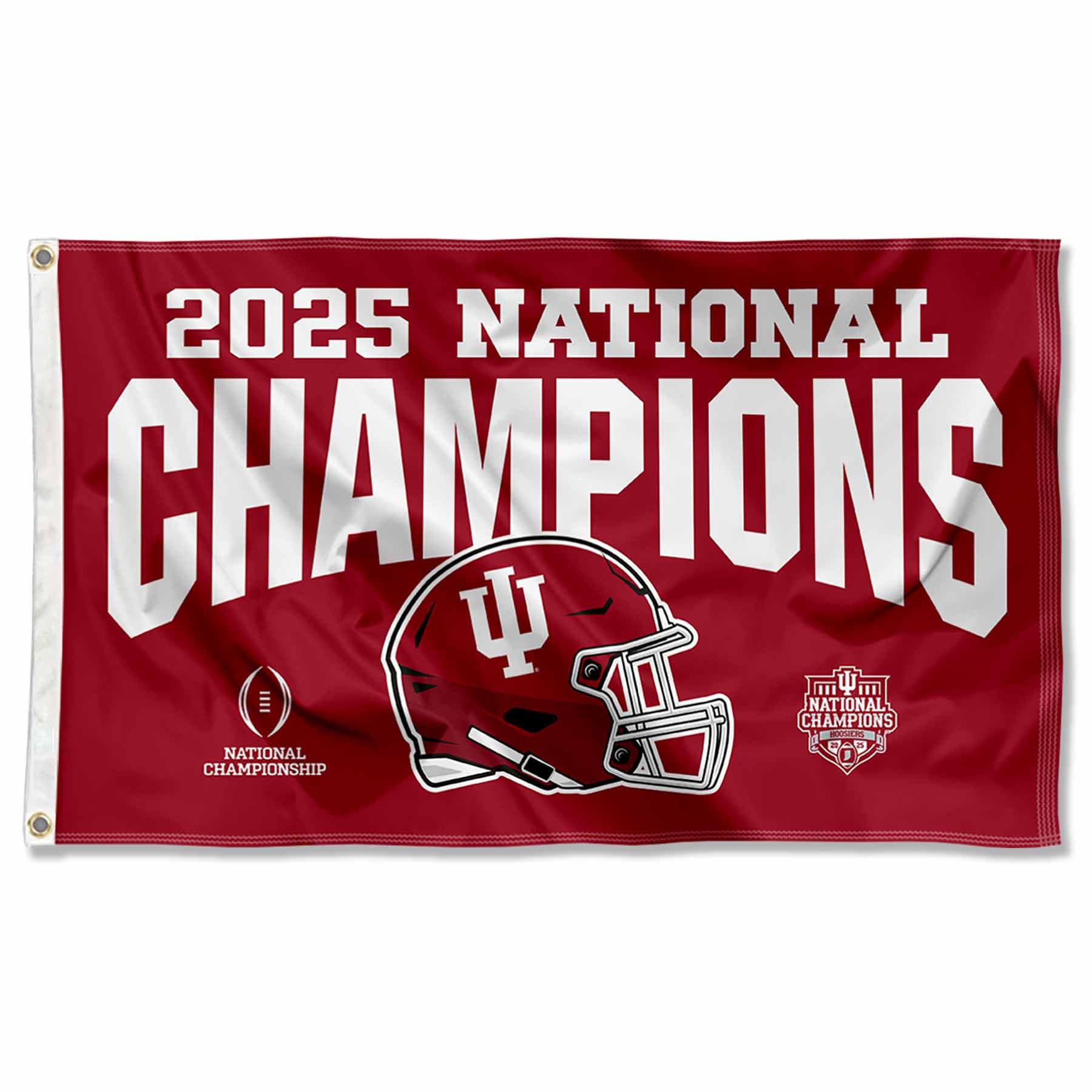 Indiana Hoosiers 2025 National Champions 3x5 Grommet Flag - Sports Gifts, Sports Memorabilia, Sports Collectibles, Fan Shop