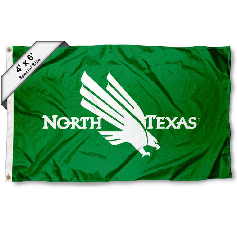 College Flags & Banners Co. UNT Mean Green 4 ft x 6 ft Flag - Sports Collectibles, Sports Memorabilia, Sports Fan Shop, Sports Gifts
