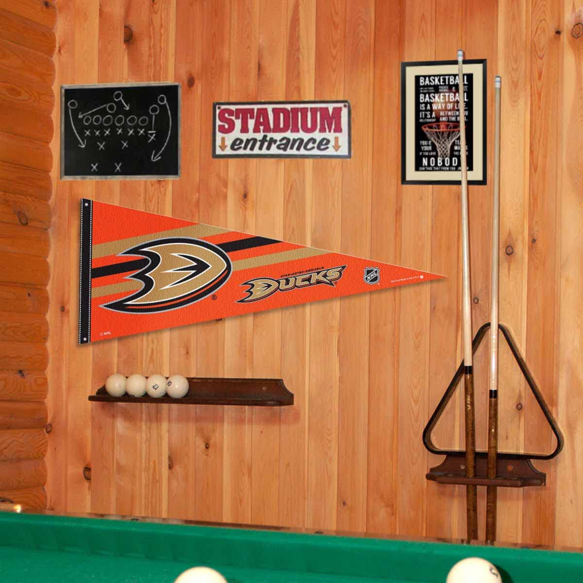 Anaheim Ducks Pennant Flag and Wall Tack Pads Mounts - Sports Collectibles, Sports Memorabilia, Sports Fan Shop, Sports Gifts