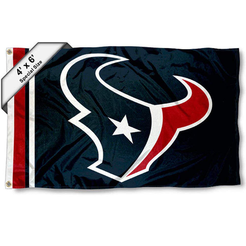 WinCraft Houston Texans 4 ft x 6 ft Foot Flag - Sports Collectibles, Sports Memorabilia, Sports Fan Shop, Sports Gifts