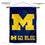 College Flags & Banners Co. Michigan Wolverines Go Blue House Flag and Wood Banner Pole Set - Sports Collectibles, Sports Memorabilia, Sports Fan Shop, Sports Gifts