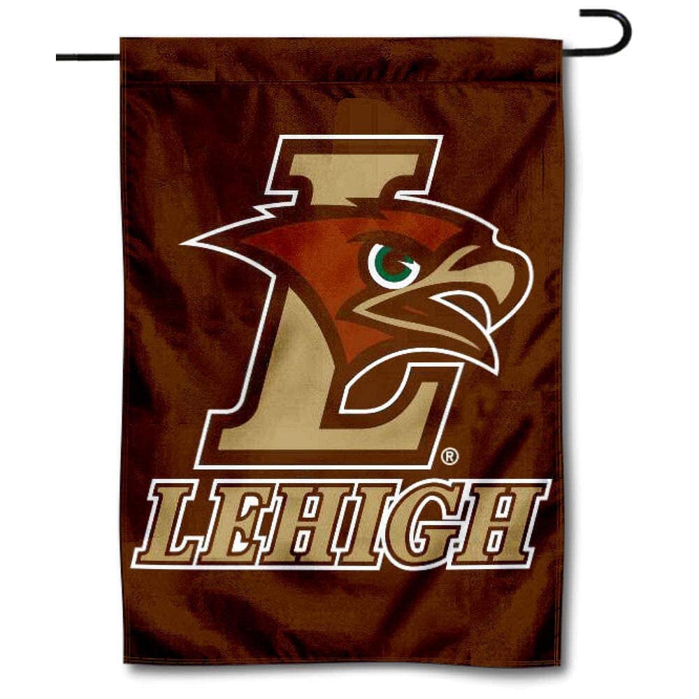 College Flags & Banners Co. Lehigh Mountain Hawks Garden Flag and USA Stand Pole Holder Set - Sports Collectibles, Sports Memorabilia, Sports Fan Shop, Sports Gifts