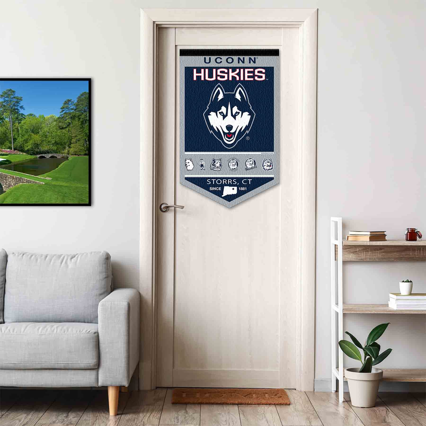 College Flags & Banners Co. Connecticut Huskies Heritage History Banner Pennant - Sports Collectibles, Sports Memorabilia, Sports Fan Shop, Sports Gifts