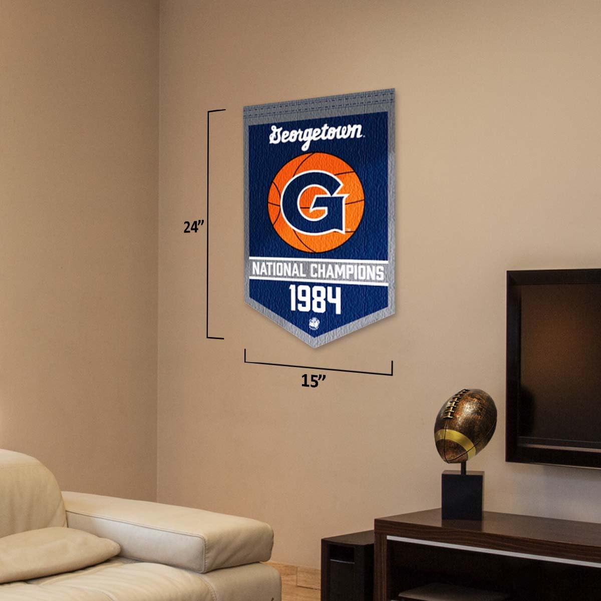 Georgetown Hoyas Basketball National Champions Banner - Sports Collectibles, Sports Memorabilia, Sports Fan Shop, Sports Gifts
