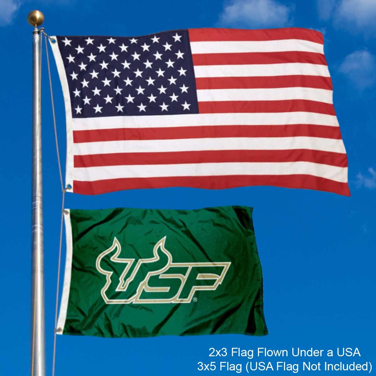 College Flags & Banners Co. South Florida Bulls 2x3 Foot Flag - Sports Collectibles, Sports Memorabilia, Sports Fan Shop, Sports Gifts