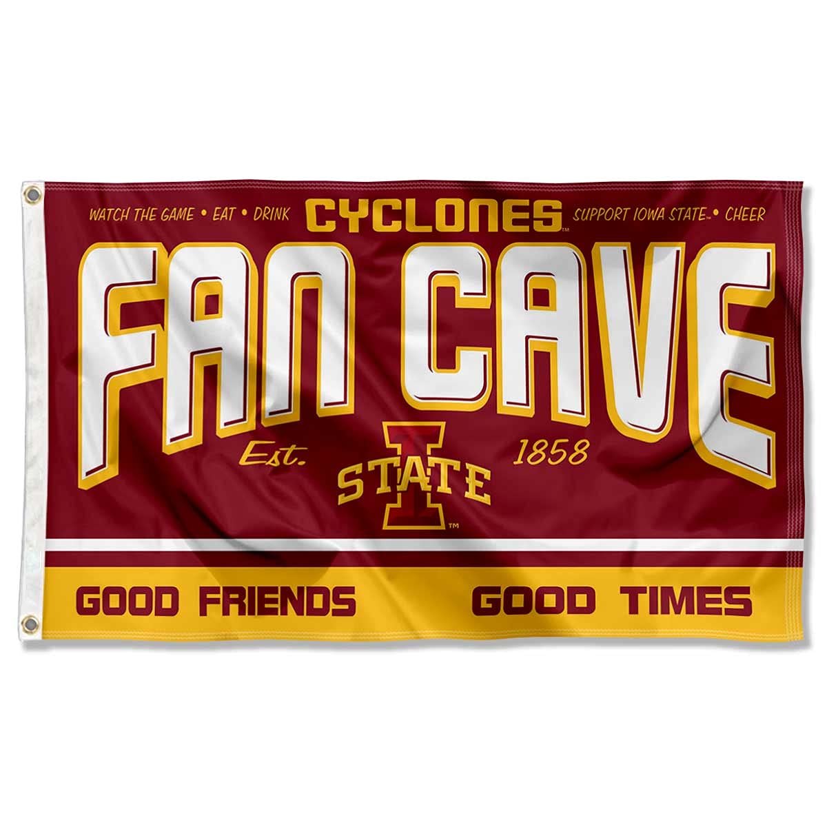 Iowa State Cyclones Fan Man Cave Banner Flag - Sports Collectibles, Sports Memorabilia, Sports Fan Shop, Sports Gifts