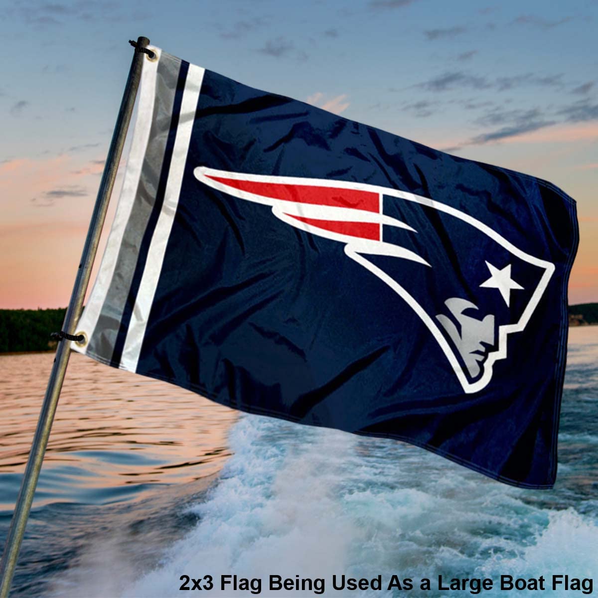 WinCraft New England Patriots 2x3 Feet Flag - Sports Collectibles, Sports Memorabilia, Sports Fan Shop, Sports Gifts