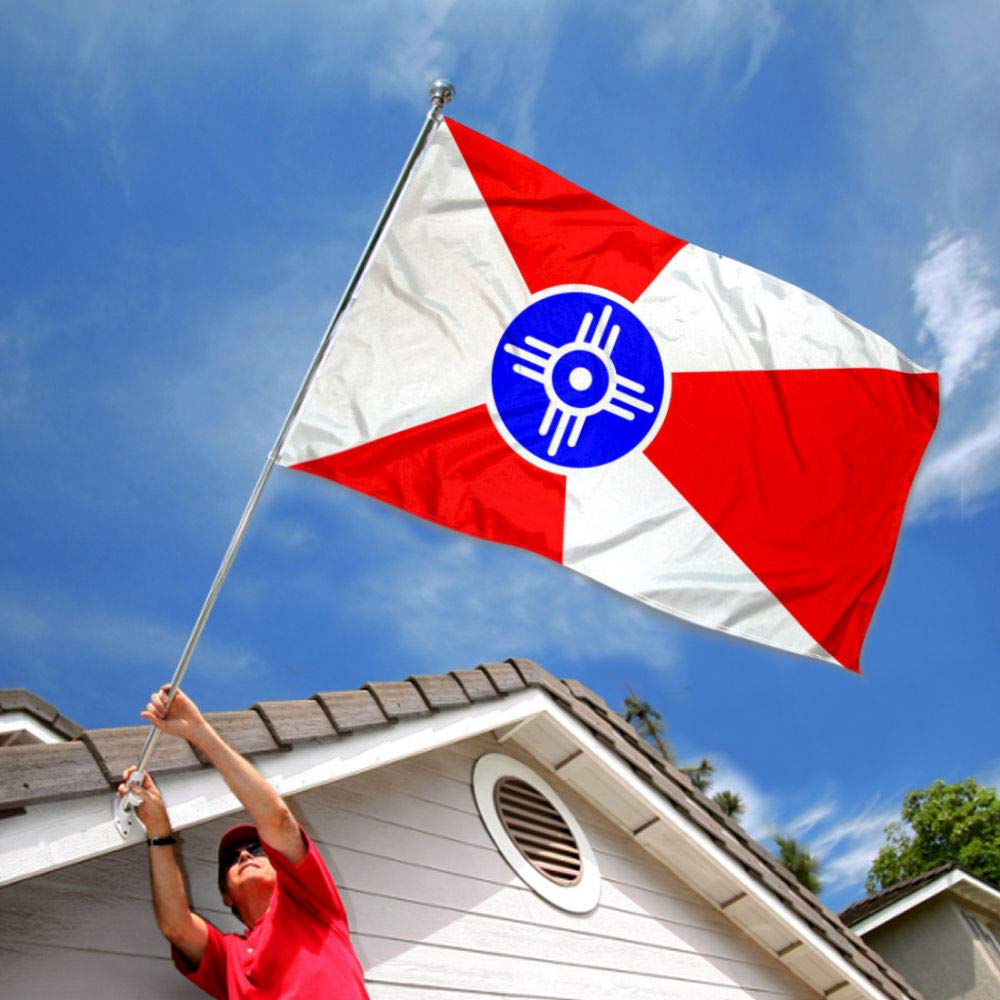 Sports Flags Pennants Company City of Wichita Flag 3x5 Foot Banner - Sports Collectibles, Sports Memorabilia, Sports Fan Shop, Sports Gifts