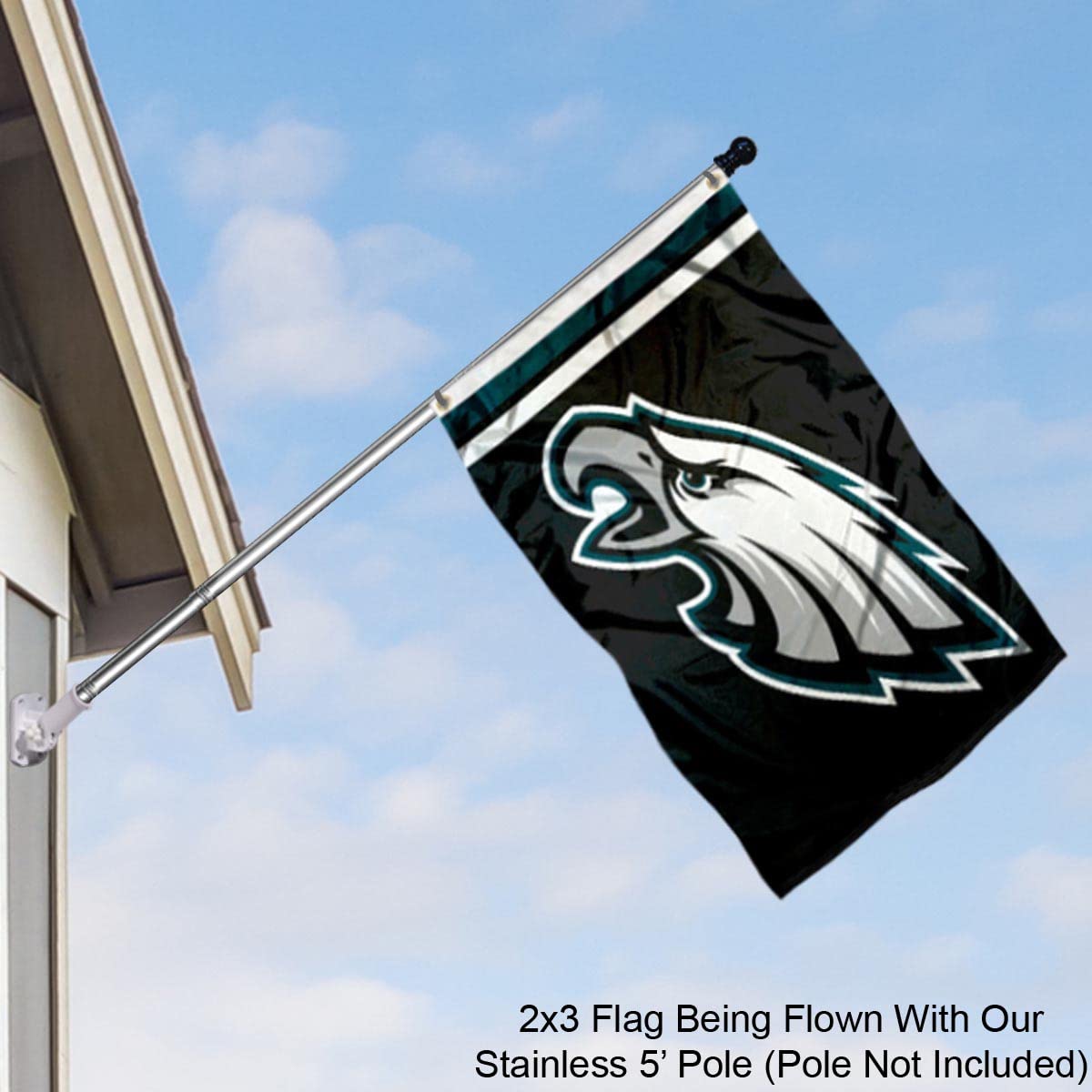 WinCraft Philadelphia Eagles 2x3 Feet Flag - Sports Collectibles, Sports Memorabilia, Sports Fan Shop, Sports Gifts