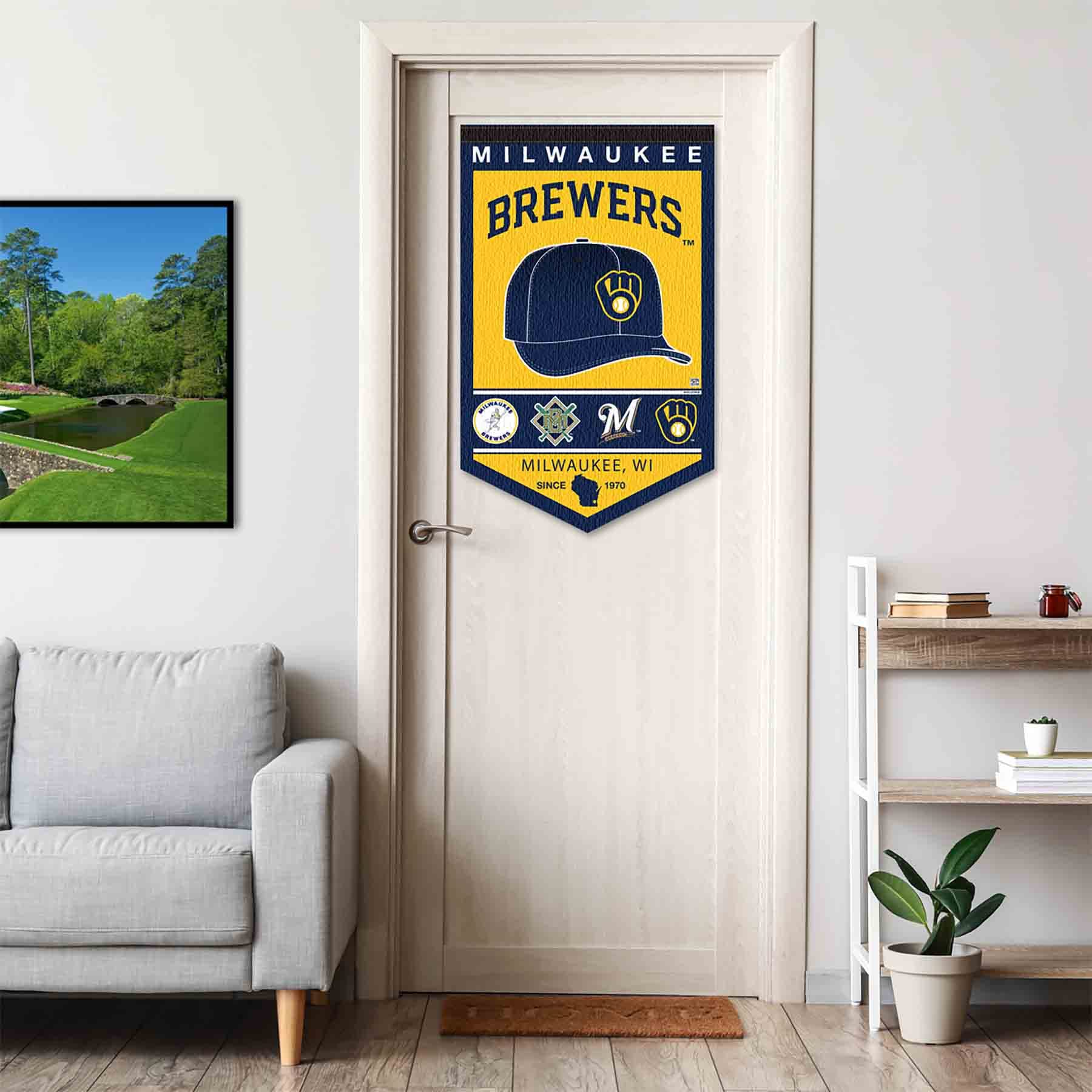 WinCraft Milwaukee Brewers Heritage History Banner Pennant - Sports Collectibles, Sports Memorabilia, Sports Fan Shop, Sports Gifts