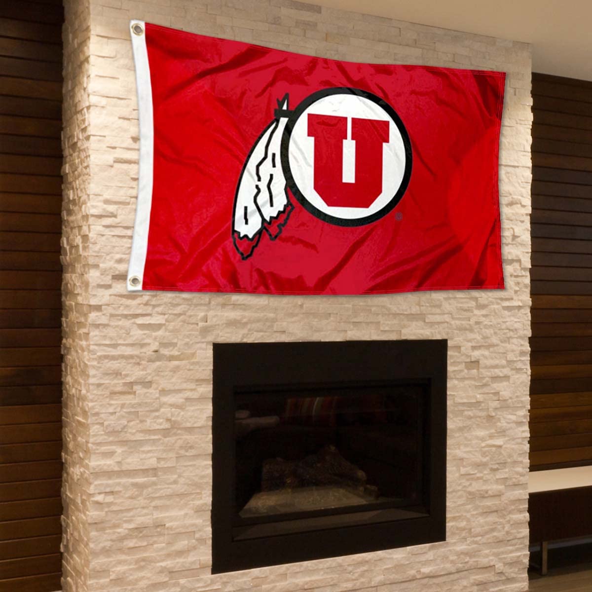 College Flags & Banners Co. Utah Utes 2x3 Foot Small Flag and USA 3x5 Flag Set - Sports Collectibles, Sports Memorabilia, Sports Fan Shop, Sports Gifts