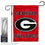 Georgia Bulldogs Dual Logo Garden Banner Flag with Stand Pole Holder - Sports Collectibles, Sports Memorabilia, Sports Fan Shop, Sports Gifts