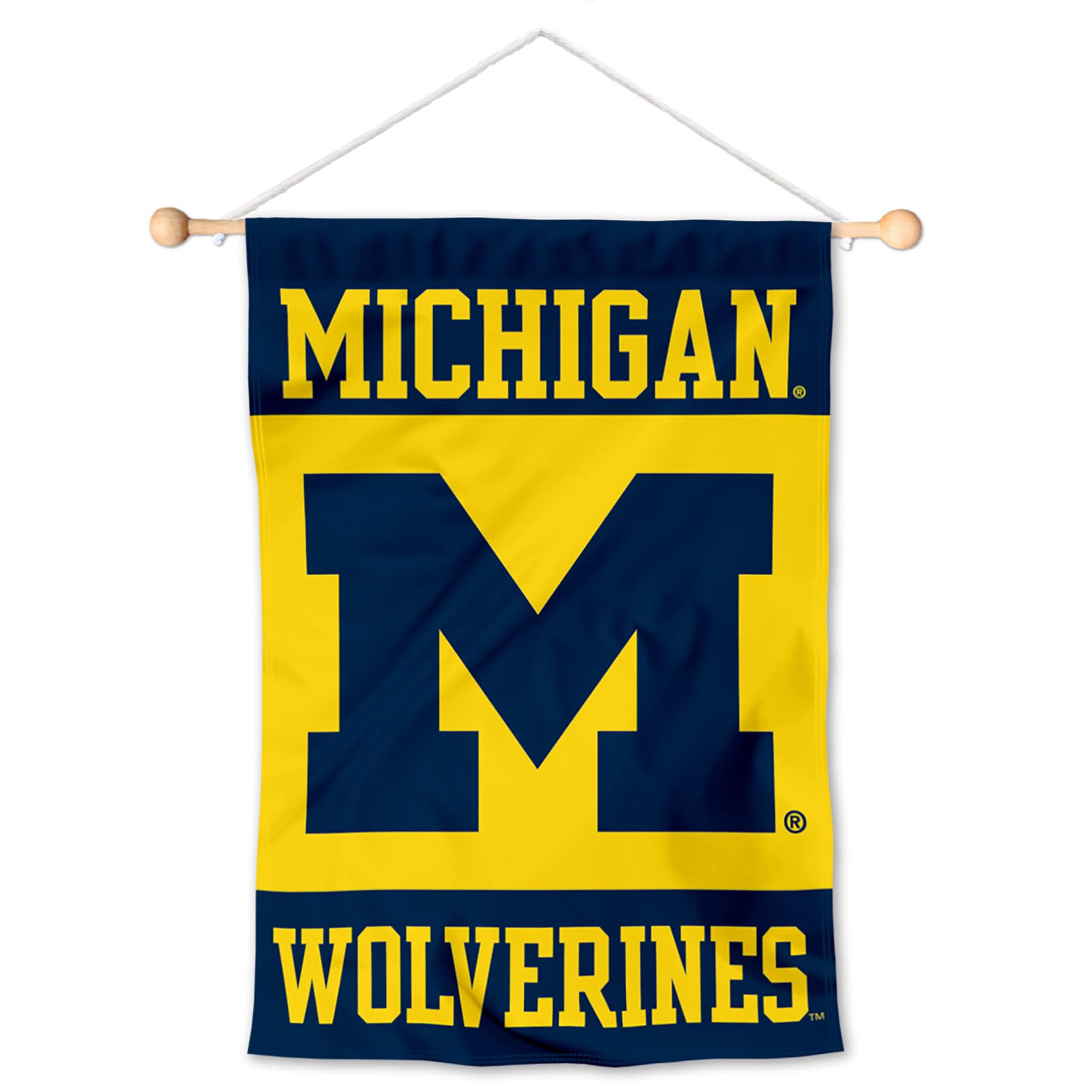 Michigan Team University Wolverines Gold Banner for Windows Doors and Walls - Sports Collectibles, Sports Memorabilia, Sports Fan Shop, Sports Gifts