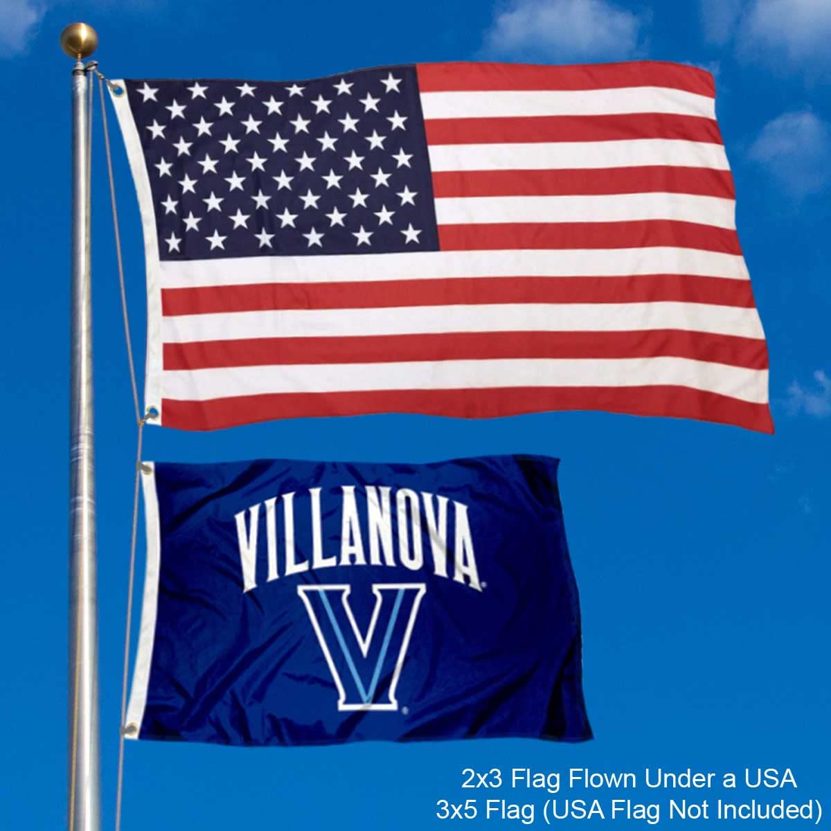 College Flags & Banners Co. Villanova Wildcats 2x3 Foot Flag - Sports Collectibles, Sports Memorabilia, Sports Fan Shop, Sports Gifts