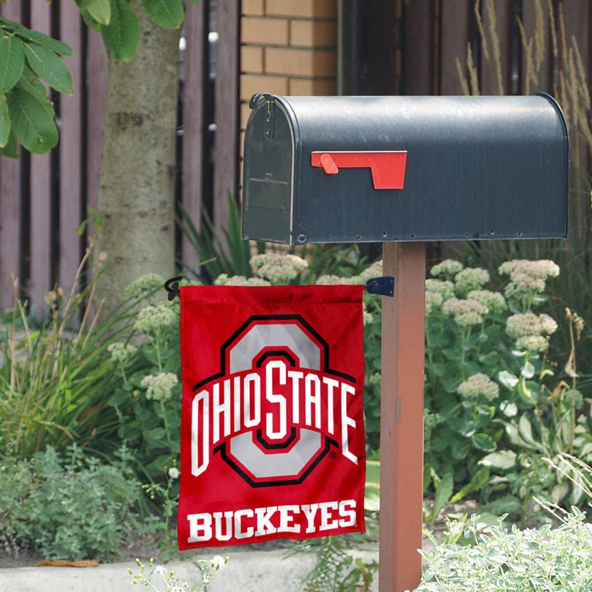 College Flags & Banners Co. Ohio State OSU Buckeyes Yard Garden Flag and Mailbox Post Pole Mount Holder Set - Sports Collectibles, Sports Memorabilia, Sports Fan Shop, Sports Gifts