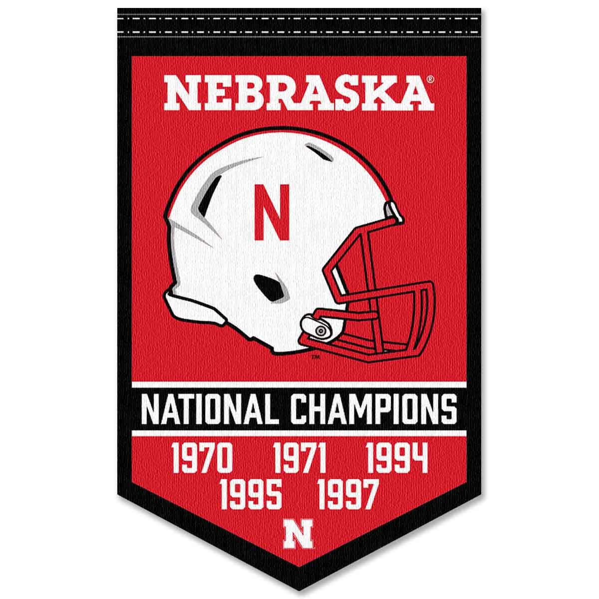 Nebraska Cornhuskers Football National Champions Banner - Sports Collectibles, Sports Memorabilia, Sports Fan Shop, Sports Gifts