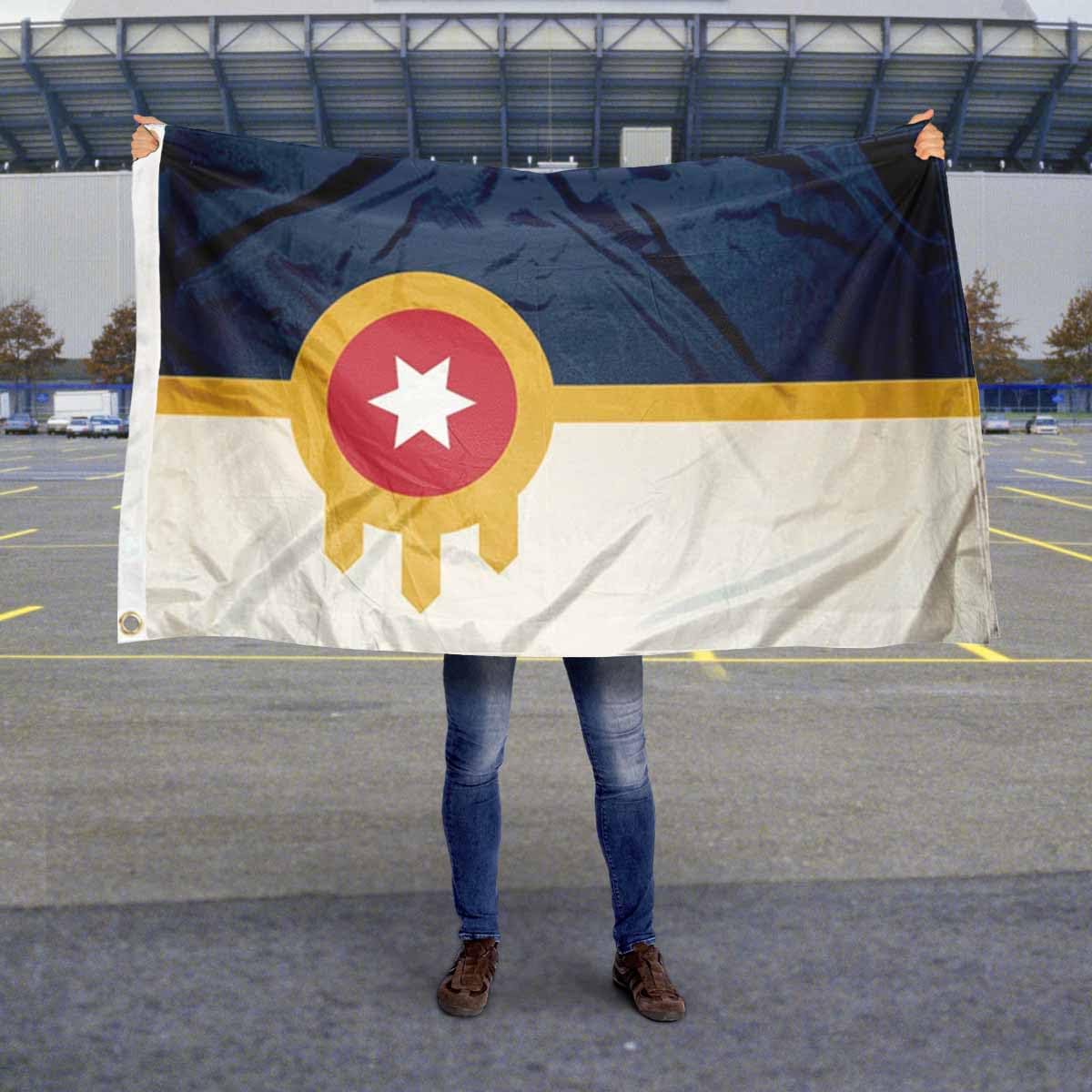 Sports Flags Pennants Company City of Tulsa Flag 3x5 Foot Banner - Sports Collectibles, Sports Memorabilia, Sports Fan Shop, Sports Gifts