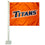 College Flags & Banners Co. Cal State Fullerton Titans Orange Car Flag - Sports Collectibles, Sports Memorabilia, Sports Fan Shop, Sports Gifts