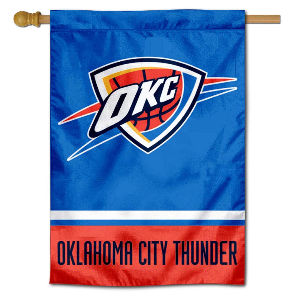 WinCraft Oklahoma City Thunder Double Sided House Banner Flag - Sports Collectibles, Sports Memorabilia, Sports Fan Shop, Sports Gifts