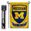 College Flags & Banners Co. Michigan Wolverines Double Sided Shield Logo Garden Flag and USA Flag Stand Pole Holder Set - Sports Collectibles, Sports Memorabilia, Sports Fan Shop, Sports Gifts